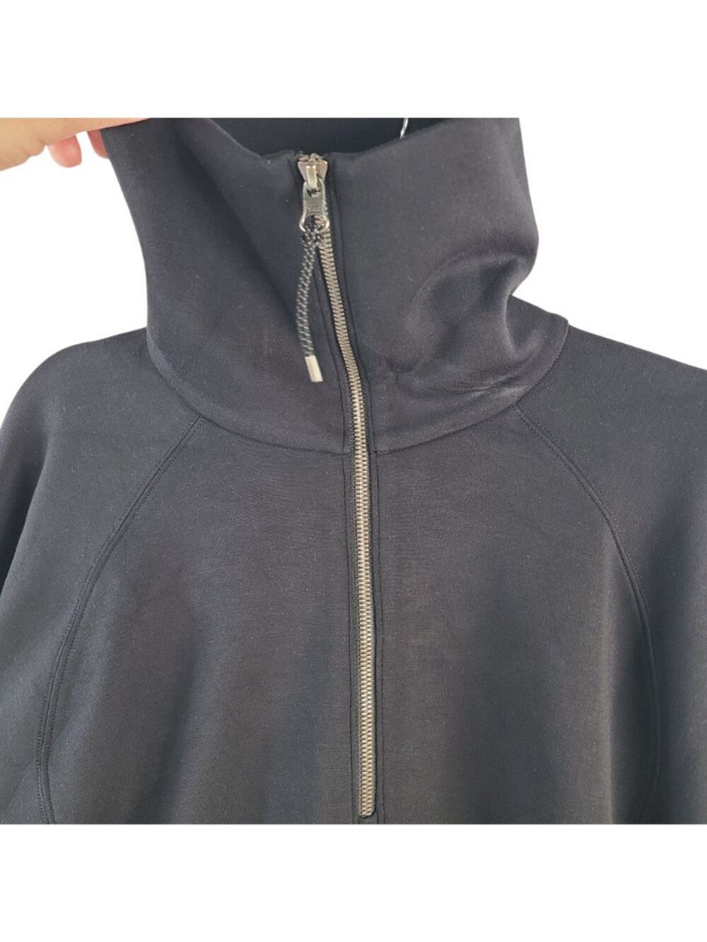 NEW Spanx AirEssentials Half-Zip Pullover Very Black Women’s Sz 1X Modal Blend - Picture 3 of 6